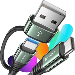 AINOPE USB C to USB C Cable, 1 FT USB C Cable Fast Charging with USB Adapter, 60W USB Type C Cable for iPhone 16 15 Pro Max Plus iPad MacBook Pro Air Samsung S25 Ultra Grey