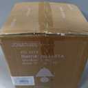 JONATHAN Y Liza 16" Modern Travertine Stone Bedside Table Lamp, Beige
