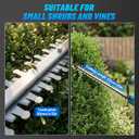 20 Inch Cordless Hedge Trimmer for Makita 18V Battery, Bare Tool
180° Rotating Handle, SK5 Dual-Action Blade, 4/5" Cutting Capacity, Debris Collector, Electric Bush Trimmer for Shrub Pruning