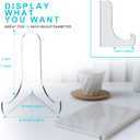 Boloyo 60-Degree Angle Acrylic Plate Display Stand , 3 Inch 2PC Clear Acrylic Display Holder Easel Base for Home Office Kitchen School Art Display