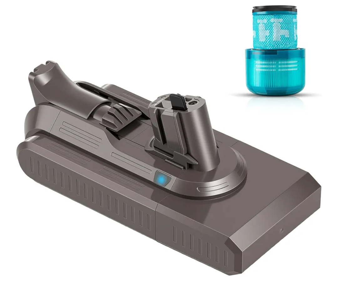 V11 Replacement Battery Compatible with Dyson V11 V15 SV15 Button Click in Installation Style Battery V11 SV15 SV16 SV22 970425-01 Vacuum Cleaner 25.2V 5000mAh (Not Fit for Fixing Styles with Screws)