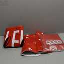 Drydiet 4 Pcs Valentine's Day Shower Curtain Set, Non Slip Rugs Toilet Lid Cover U Shape Bath Mat and 12 Hooks Love Heart Shape Red Bathroom Supplies for Valentines Accessories Decor Set