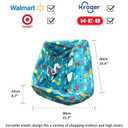 Pozico Baby Shopping Cart Cover & High Chair Cover Machine Washable, Grocery Cart Cover with Portable Cloth Bag Included, Underwater World Blue Design