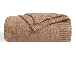 Bearberry Super Soft Fluffy Throw Blanket Lightweight Cozy Warm Throw Blankets for Couch Bed Sofa All Season (Camel, 40x50)