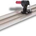 QLT By MARSHALLTOWN 48 Inch Magnesium Bull Float with Rock-It 2.0 Bracket, Extruded Magnesium Alloy Blade, Round Blade, Made in the USA, MB48RR