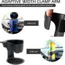 1 PC Car Cup Holder with 3 Pairs Outlet Hooks, Anti-Slip Adjustable Cup Holder Expander for Car Air Vent, Universal for Cars Trucks with Horizontal Blade Vents (Black)