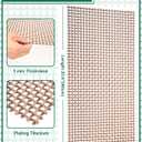 2 Pcs Stainless Steel Antique Bronze Decorative Mesh Sheet 12" x 24" 7 x 7 mm Square Mesh Openings Titanium Plated Metal Panel for Cabinet Doors, Furniture Grille, Vent Cover, DIY Projects
