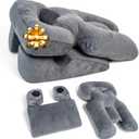 Zomaple Face Down Chair After Eye Surgery  Memory Foam, Washable Cover, & Ventilated Design  Facedown Pillow for Sleeping, BBL Equipment, Retinal & Vitrectomy Recovery (Grey)