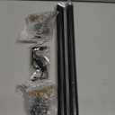 Vintage Black Curtain Rod 18 to 45 Inches Curtain Rods for Windows Adjustable Heavy Duty Drapery Rod with Gold Bird Finials for Kitchen Window Living Room