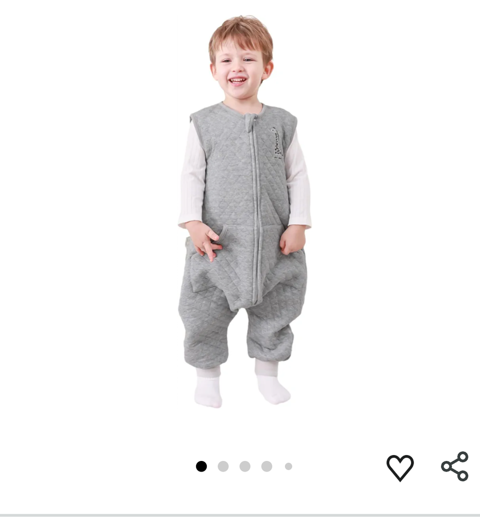 HOMEAL Toddler Sleep Sack with Legs, 1.0 TOG Wearable Blanket, Soft Cotton Baby Sleep Sack for Kids (2T–3T)