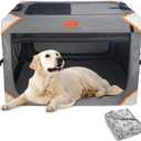 Collapsible Dog Crate-Portable Dog Travel Crate for Medium/Large Dogs,4-Door 36 in Dog Crates,Sturdy and Durable,Breathable and Comfortable,Suitable for Indoor and Outdoor Travel;Dog Blanket (36.0"L x 25.0"W x 25.0"H)