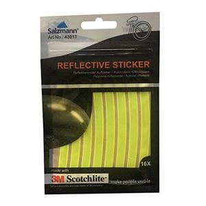 Salzmann Reflective Stickers - Soft Stickers for Backpacks, Bikes, Helmets, Strollers, etc. - Made with 3M Reflective Material, Set of 3