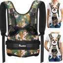 Pawaboo Pet Dog Front Carrier Backpacks, Legs Out Pet Carrier Backpack for Dogs, Adjustable Easy-fit Dog Chest Carriers for Small Medium Dogs Hands Free for Travel Hiking Cycling Camping, M, Camo