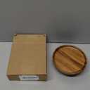 Vaveren Small Wooden Riser Wooden Pedestal for Display Tray Display Riser for Entry Table Farmhouse Kitchen Tabletop Centerpieces , Round 12.9x4cm