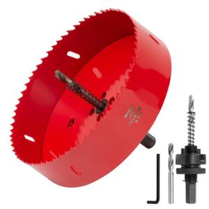 RKK 6-1/4 in Hole Saw for Wood Plastic and Thin Metal Cutting, Bi-Metal Hole Cutter with Hole Saw Drill Bit Hole Saw Kit Set