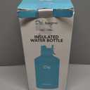 1 Gallon Insulated Water Bottle with Silicone Boot (48hrs Cold/24hrs Hot) - DIY Stickers, Leakproof, BPA Free, 128 oz [2-IN-1 LID] (Black)