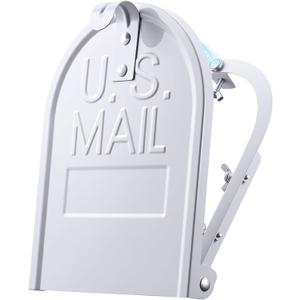 Frienda 6 1/4 Inch (W) by 8 Inch (H) Screw-Fixed Mailbox Door Replacement - Metal Mail Box Replacement Parts for Brick Mailbox Door - Fix for Rusted Standard Mail Box - White