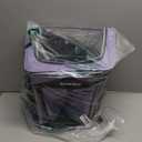 BARKBAY Dog Bike Basket Carrier, Expandable Foldable Soft-Sided Dog Carrier, 2 Open Doors, 5 Reflective Tapes, Pet Travel Bag,Dog Backpack Carrier Safe and Easy for Small Medium Cats and Dogs(Purple)