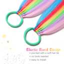 Colorful Hair Extensions for Braids Ponytail Extension 2 Packs, 20 inch Crazy Hair Day Accessories for Women, DIY Festival Wacky Rave Braids,Tinsel Mixed