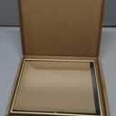 8.5x11 Picture Frame, Matte Gold Thin Aluminum Metal Photo Frame with HD Glass, Fits 5x7 with Mat or 8.5 x 11 without Mat, for Tabletop and Wall Mounting