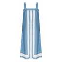 Taqqpue Women's Smocked Maxi Dresses Summer Solid Color Square Neck Sleeveless Beach Sundress Casual Flowy Spaghetti Strap Swing A Line Long Dress, Size Small