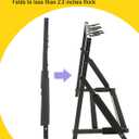 Stage Rocker Multi Guitar Stand, Foldable 5 Holder Rack with Adjustable Height & Width, Easy Assembly & Storage, Reliable Soft Foam Padding to Protect Acoustic or Electric Guitars & Basses, Black.
