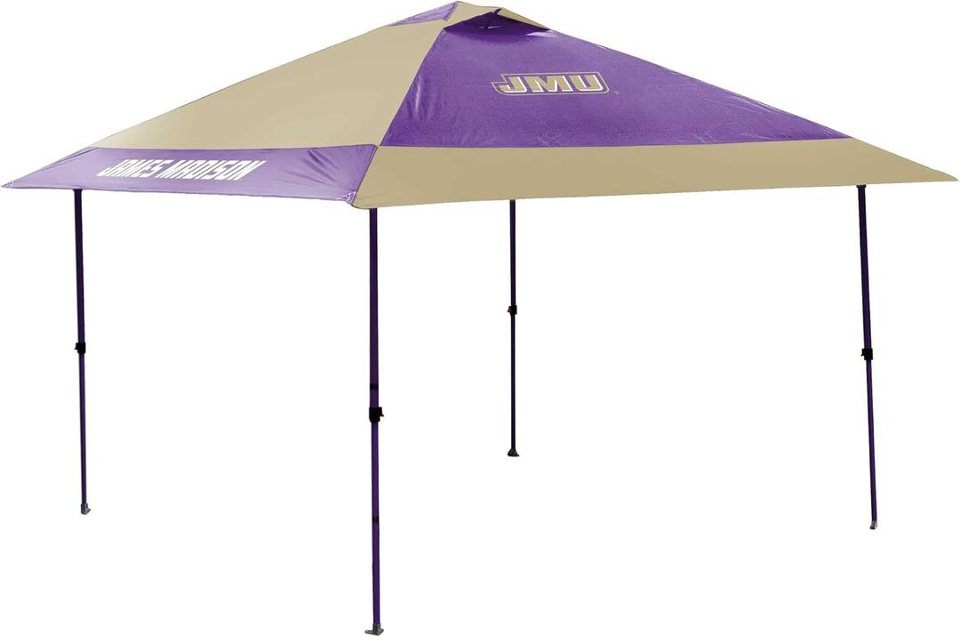 Logo Brands NCAA 12x12 Solo Up Canopy - 144 Square Feet of Shade – One-Person Easy Setup, UV-50 Protection, Rolling Storage Bag – Perfect Tent for Tailgates and Outdoor Events