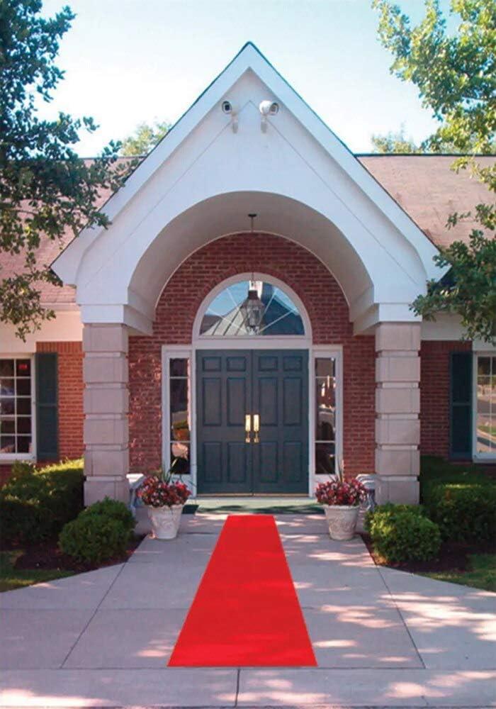 Movie Night Red Aisle Runner 24 in  15 ft Red Carpet Event Runner Wedding Rug for Indoor Outdoor Wedding Party Decorations