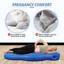 Inflatable Pregnancy Pool Float-Tummy Nest Pillow, Pregnancy Tanning Float for Prone Sleeping,Belly Mattress for Back & Hip Pain Relief Portable for Massage,Home,Trave, Blue
