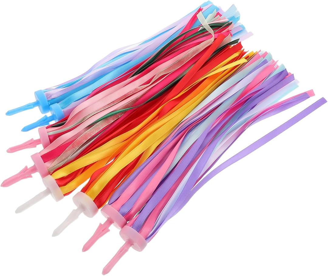 VICASKY 4 Pairs Colorful Bike Handlebar Streamers of Vibrant Tassels for Bicycles Scooters DIY Decorations Enhances Safety Visibility with Eye Catching Design