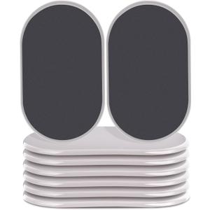 Reusable Large Furniture Movers Sliders for Carpet and Hardwood Floors-8 Pack 9-1/2" Oval Moving Pads Protector for Heavy Duty Sofa Bed Table Desk,Quickly and Easily Move Any Item, Beige