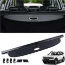 Cargo Cover Fit for 2021-2025 Ford Bronco Sport Rear Storage Waterproof Retractable Rear Trunk Security Cover Shielding Shade Black