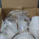 SHOHAYTO 2 Pcs Small Bronze Pedestal Side Table  21.25" Tall Metal Martini Table for Bedroom, Living Room, or Office  Round Accent Cocktail End Table