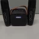 YLL Mini Karaoke Machine for Kids Adults, Birthday Easter Gifts for Boys 3, 4, 5, 6, 7, 8, 9+ Years Old, Portable Bluetooth Speaker with 2 Rechargeable Wireless Microphones Family Home Party (Black)