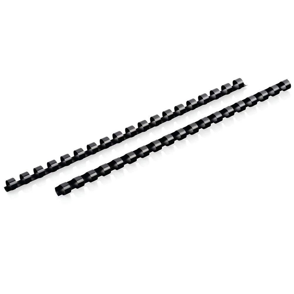 Mead CombBind Binding Spines/Spirals/Coils/Combs, 3/8", 55 Sheet Capacity, Black, 125 Pack (4000132)