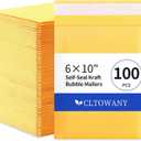 Padded Envelopes 610' Inch 100 Pack Self-Sealing Paper Envelopes for Shipping, Mailing,Packaging,Strong Adhesion Envelope Mailers