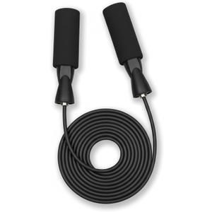 Jump Rope for Fitness Adjustable PVC Exercise Rope with Tangle-Free Design & Comfortable Foam Handles, Ideal for Cardio, Home Workout & Training for Men, Women & Kids XYL sports (Black)