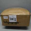 HIGOGOGO Round Stuffed Pouf Ottoman, Plaid Poufs with Foam Chunk Filling, Fluffy and Furry Pouf Foot Stool Storage Ottoman, 26 X 18 Floor Poufs Foot Rest for Living Room, Pink