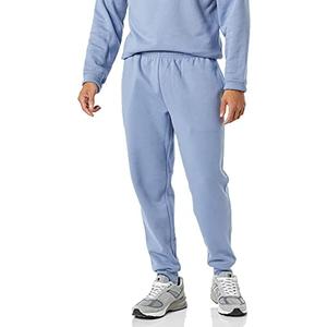 Amazon Essentials Men's Relaxed Joggers Sweatpants, Fleece, Comfortable Fit, Light Denim Blue, Small