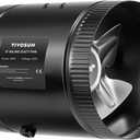 VIVOSUN Inline Booster Duct Fan 6 240 CFM, HVAC Exhaust Ventilation Fan with Low Noise for Basements, Bathrooms, Kitchens, Attics, Grow Tents, Black