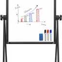Maxtek Stand Whiteboard 40 x 28 in, Magnetic Dry Erase Easel
Portable Easel Board With Stand, Flipchart Hooks, Magnetic Writing Surface For Classroom, Office And Home