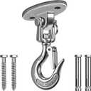 SELEWARE Heavy Duty 1000LB Capacity Stainless Steel Ceiling Swing Mount 360 Swivel Swing Hooks for Aerial Yoga Hammock Chairs Porch Swing Punching Bags