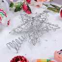 Suixing Christmas Tree Topper 10" Wire Five-Pointed Star Treetop Party Supplies Xmas Decor Home Hotel Office BlackGold
