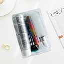 2 x 5 pcs Travel Accessories Cosmetic Pouch Bag Makeup Bag Transparent Custom Clear Pvc,PVC for Woman Fashion Zipper Letter (purple)