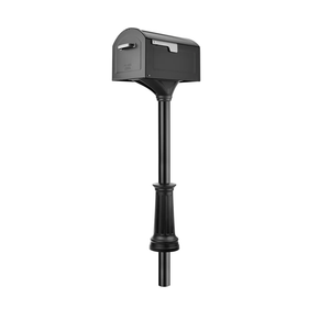 ARCHITECTURAL MAILBOXES 950080B-10 Centennial Decorative Steel Mailbox and Post Kit, Extra Large, Black