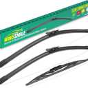 24" 21" 13" Windshield Wiper Blades Replacement for Chevy Chevrolet Traverse 2012 2013 2014 2015 2016 2017 Premium All Weather Front Rear Wipers Set - OEM Quality (Pack of 3)