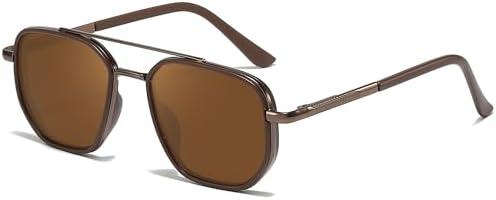 SODQW Tangle Free Aviator Sunglasses for Women Square Frame With Double Bridge Sun Glasses for Driving &Traveling