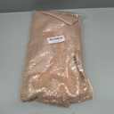 VitalCozy 4 Panels Backdrop Curtains 2 Pcs 4 x 10 ft Sequin Glitter 2 Pcs 7 x 10 ft Chiffon Photo Background Curtains for Graduation Wedding Birthday Party Decorations(White, Rose Gold)