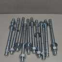 3/4" x 10" Concrete Anchors (10 Pack) 3/4 inch Wedge Anchors Bolts Zinc Plated