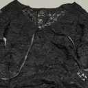 Matunana Womens Long Sleeve Going Out Tops Lace V Neck Mesh Crop Shirts Sexy Cute Y2K Fall Trendy Outfits 2025, S